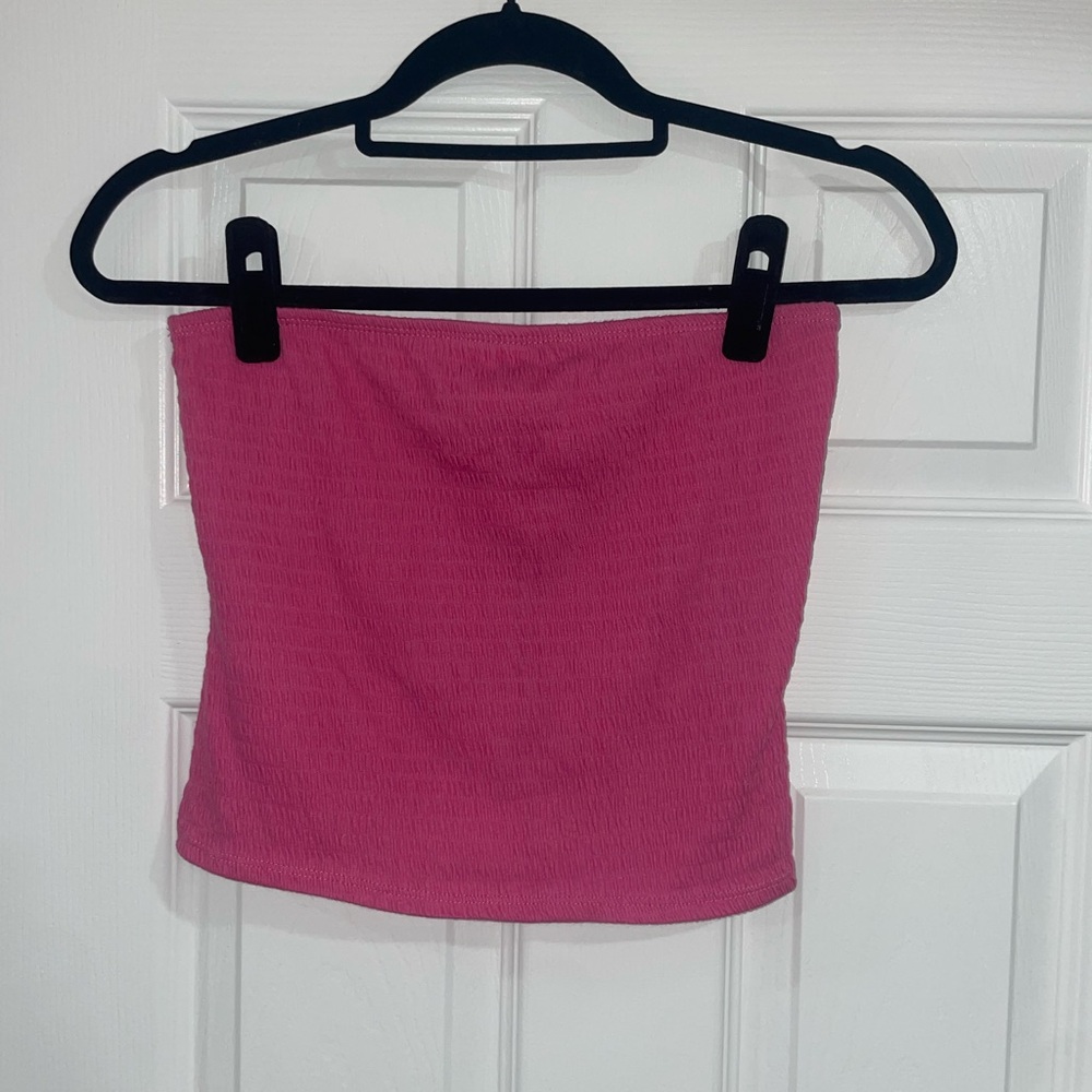 Vibrant Pink Strapless Tube Top